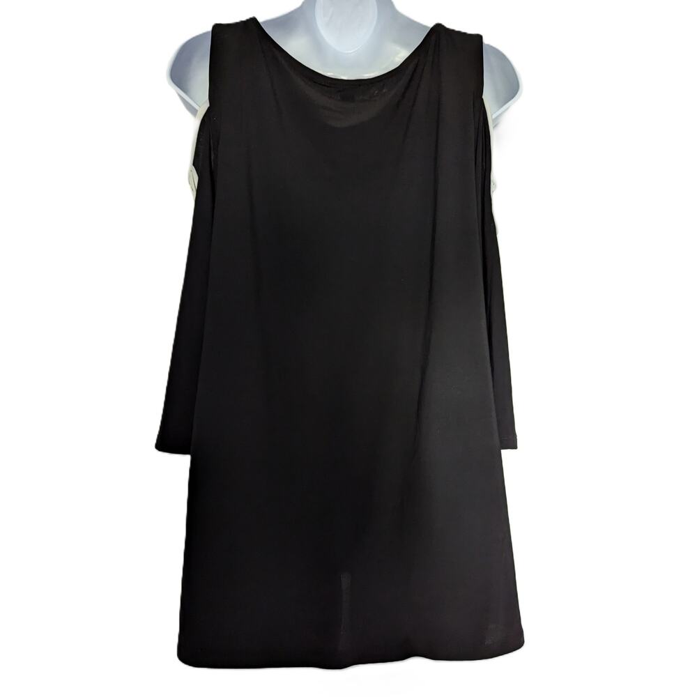 Vince Camuto Black Top with Strappy Flare Sleeves - Picture 6 of 13